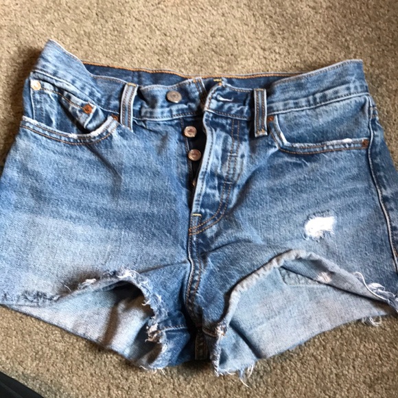 High waist denim shorts